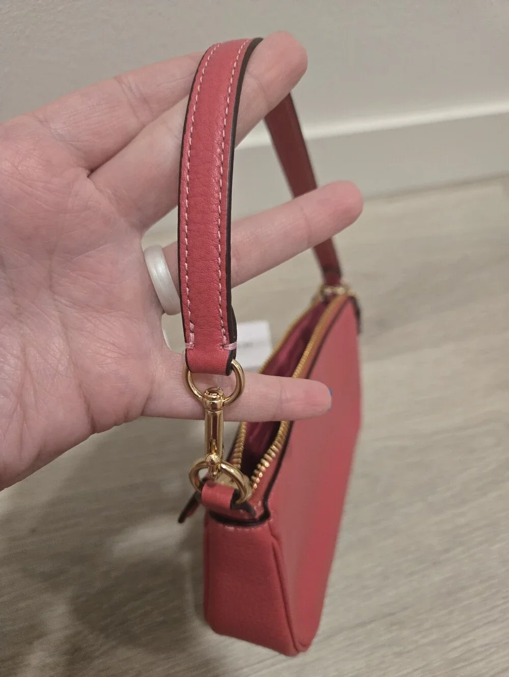 COACH Pebble Leather Pink Purse
